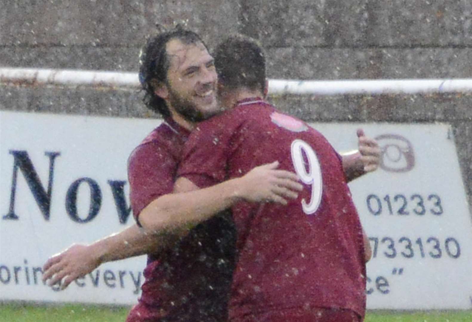 Dan Lawrence celebrates a goal for Canterbury Picture: Paul Amos