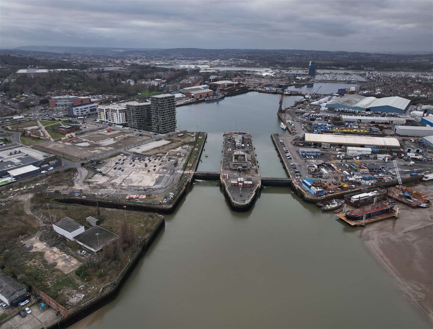 Chatham Docks and Chatham Waters which are subject to plans for redevelopment by Peel L&P. Picture: Phil Drew