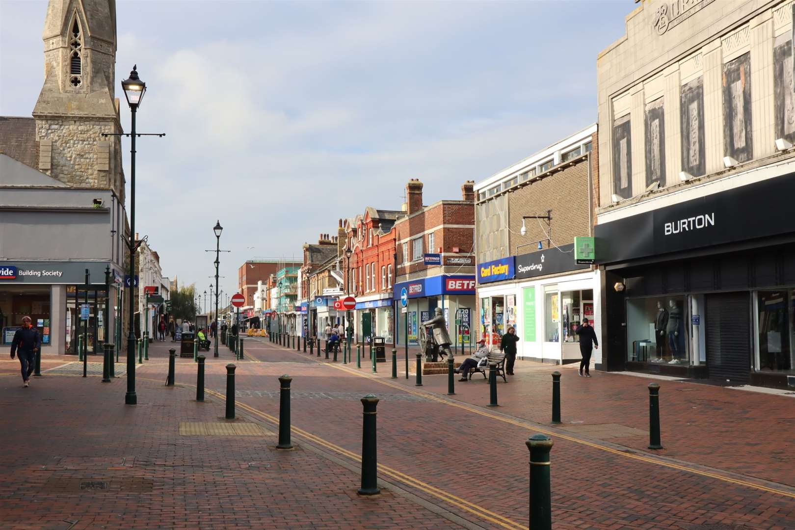 Upper High Street on the first day of the second national lockdown in Sittingbourne last November. Picture: John Nurden