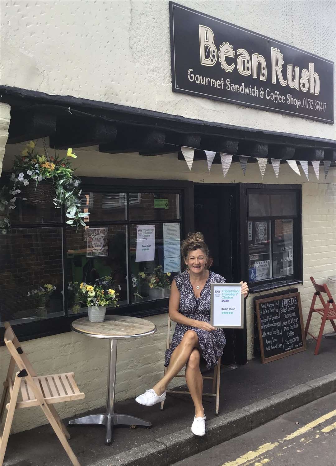 Jenny Lonergan outside her cafe