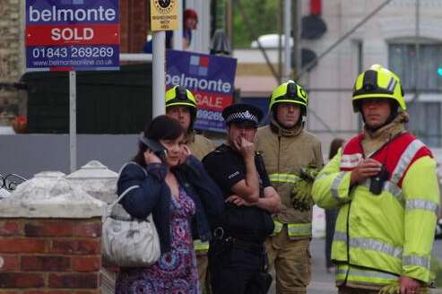 Parts of a building are believed to have collapsed in Westgate. Picture: @SimonMoores