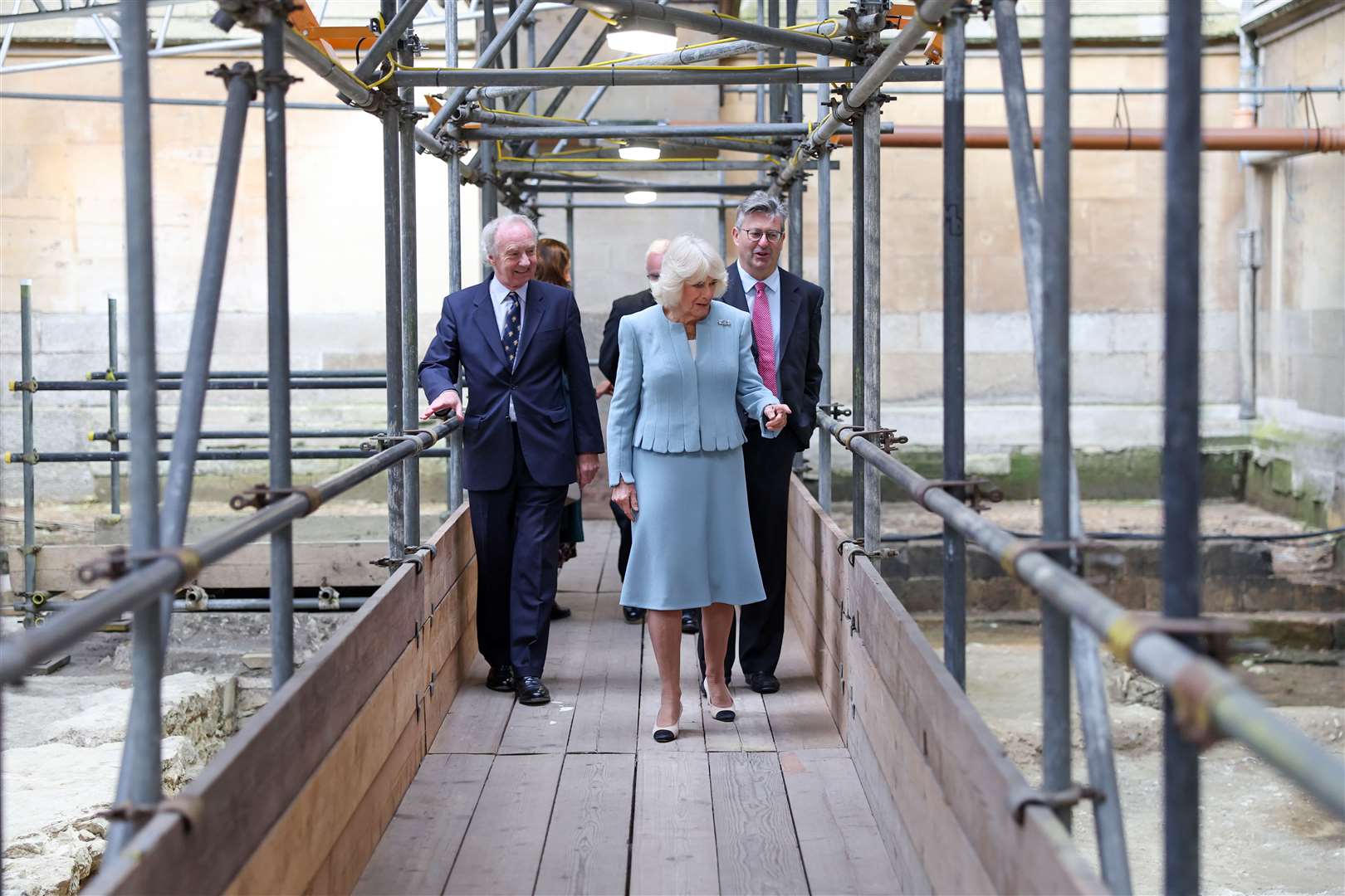 Camilla, who is patron of the £13 million project, said she ‘can’t wait to see the final version’ (Chris Jackson/PA)