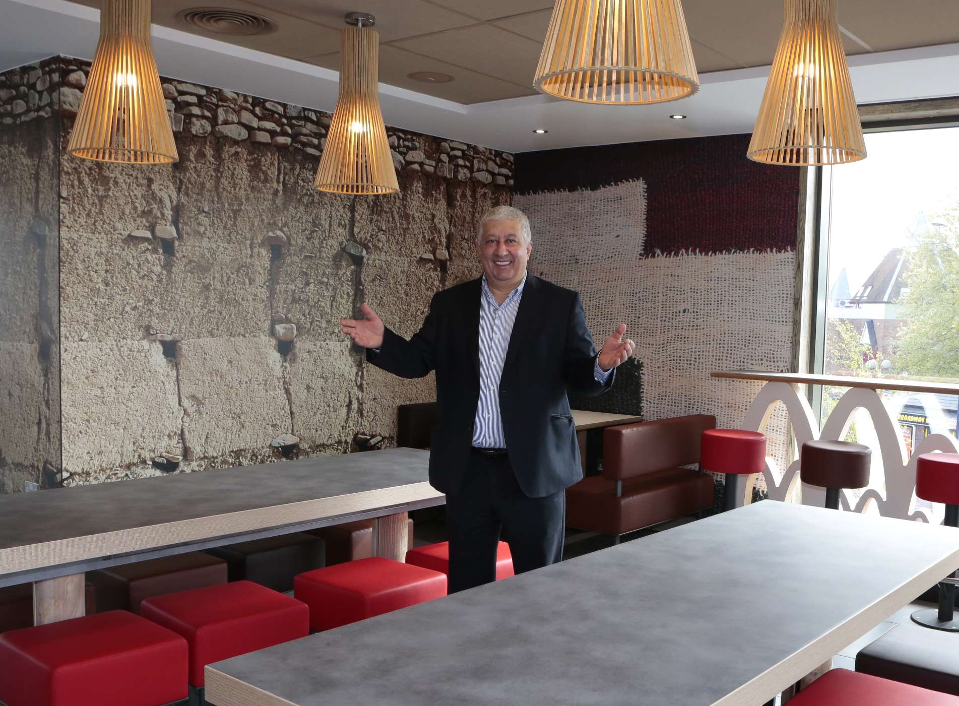 Franchisee Ali El Hajj inside the new McDonald's restaurant