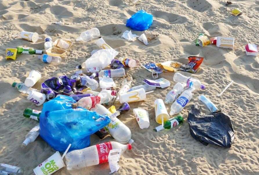 Rubbish piling up on Margate Main Sands. Pictures: Frank Leppard Photography