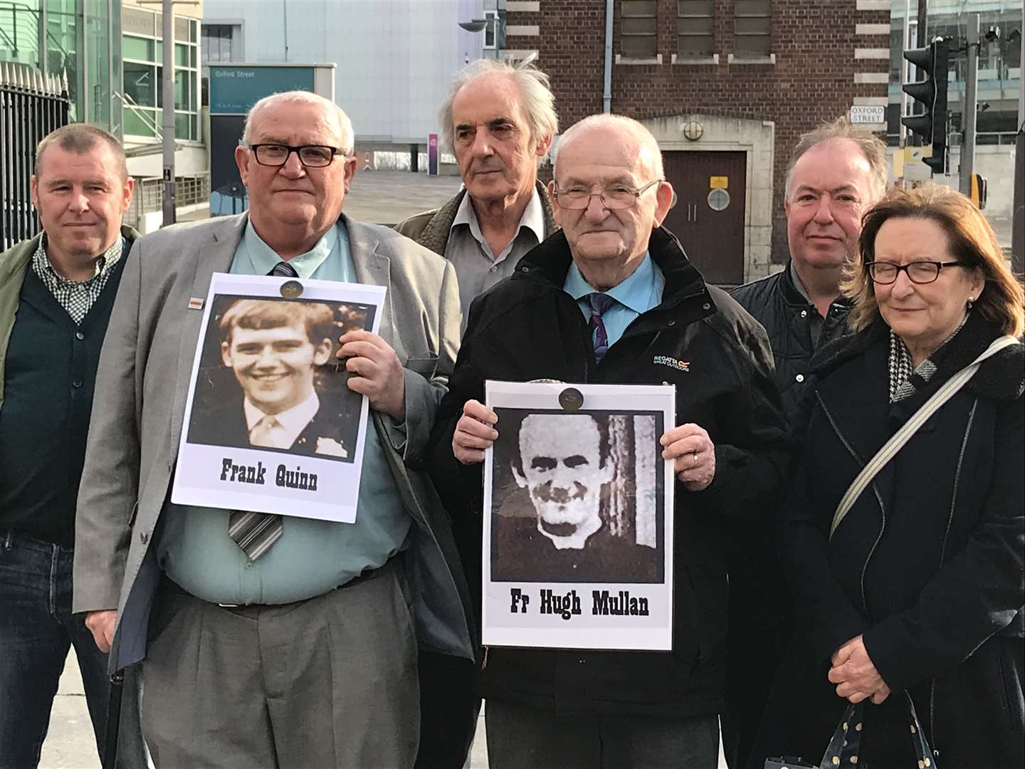 Relatives of Father Hugh Mullan (Rebecca Black/PA)