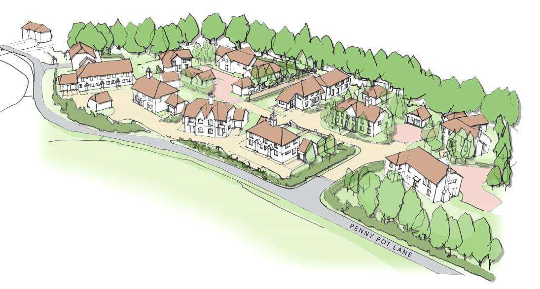 An artist impression of the development