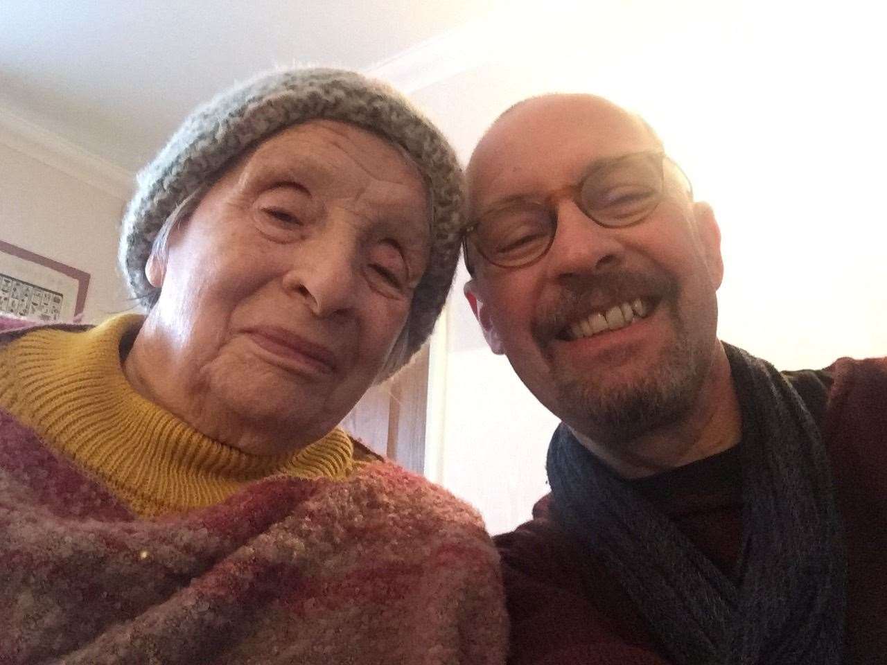 Maureen with her son Peter Snelling