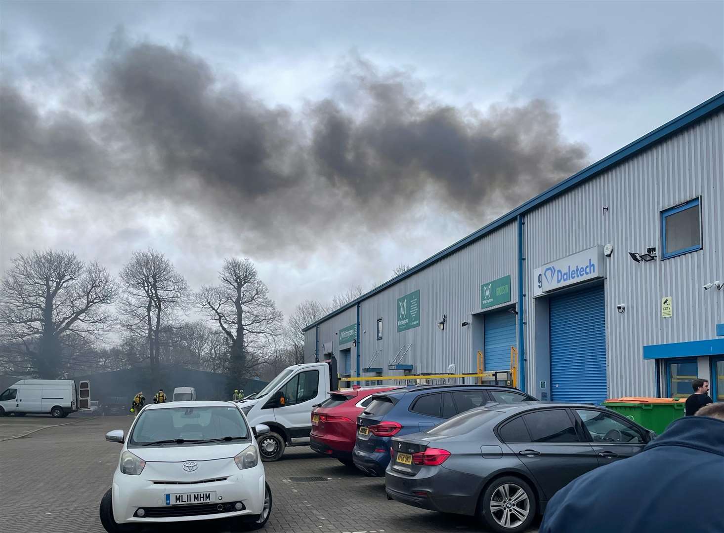 Fire at industrial unit in Revenge Road in Chatham. Picture: Elliot Liquorish