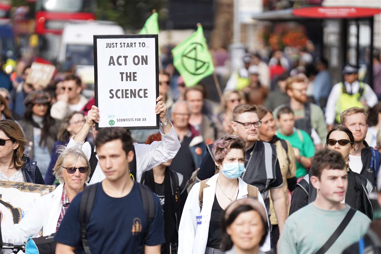 Protesters march in central London (James Manning/PA)