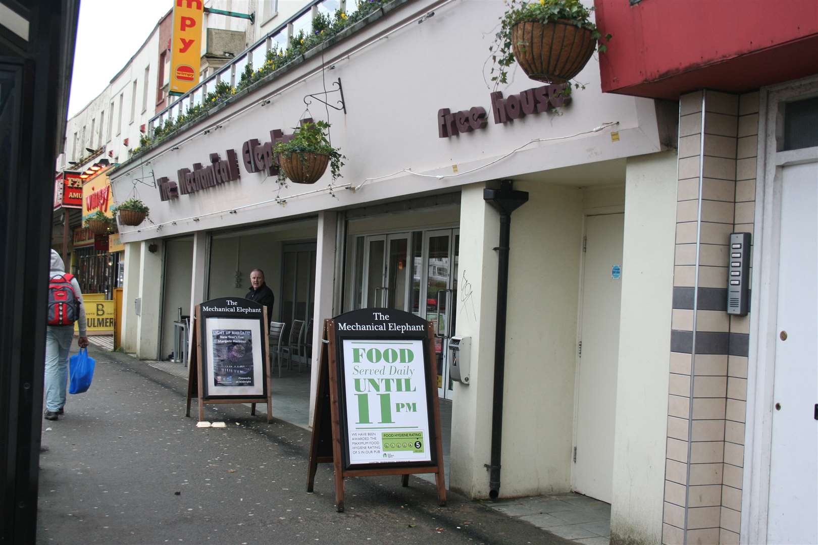 The scene of the attack in Margate