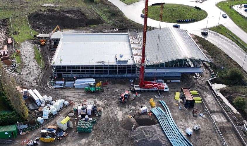 Aldi's Neat Court, Queenborough store is under construction. Picture: Phil Drew