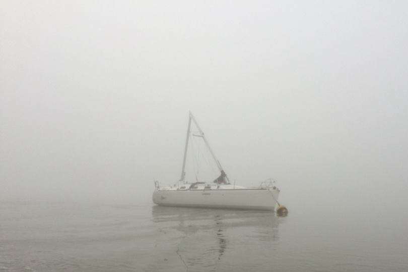 Thick fog blanketed the River Medway