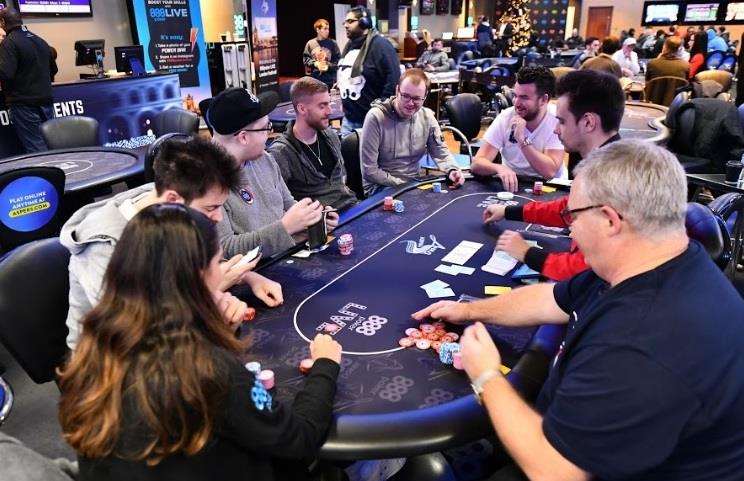 The table at the Super High Roller Event of the 888poker Live London Festival