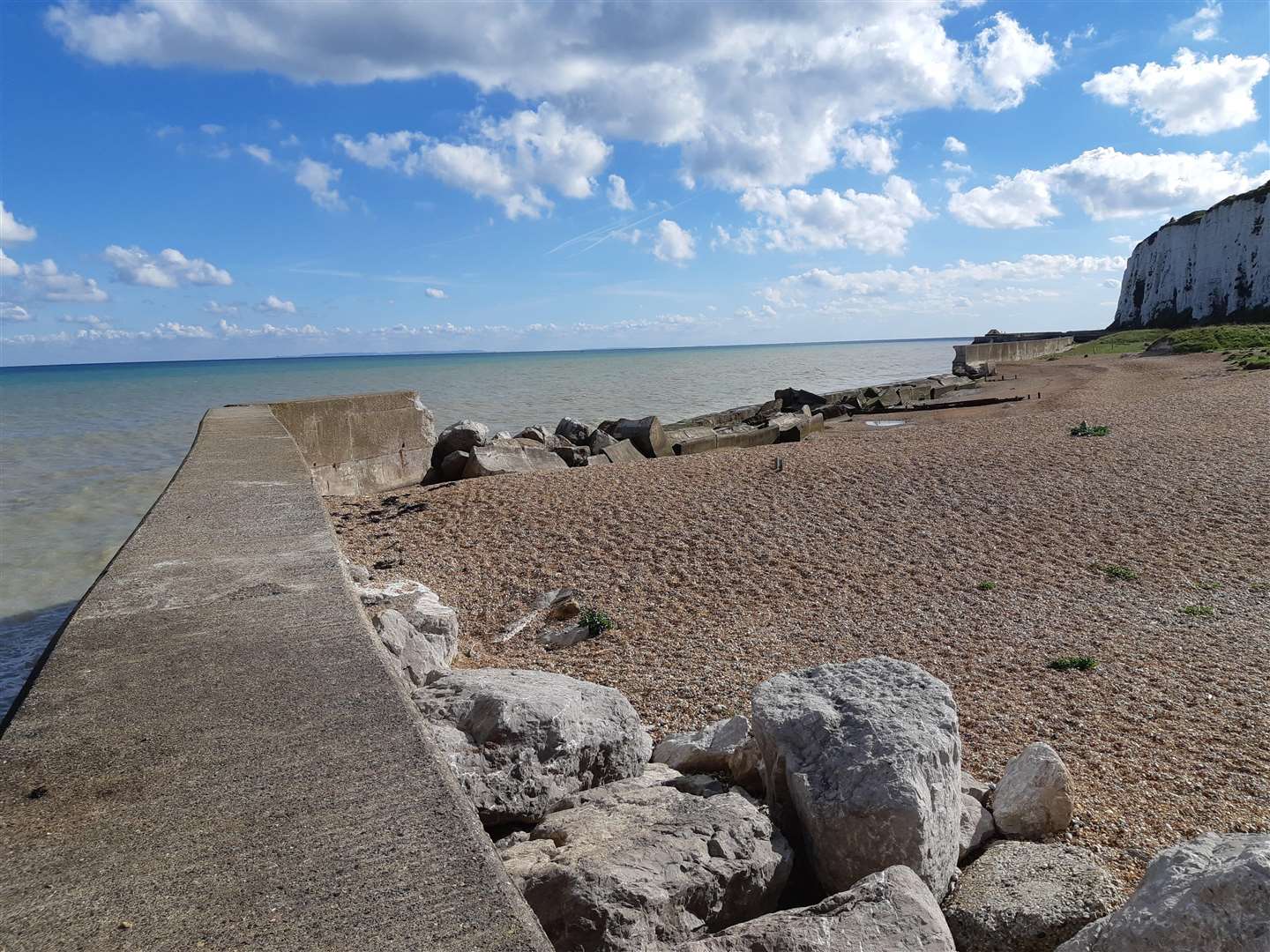 Kingsdown Rifle Range where Mr Warren jumped into the sea to save his puppy