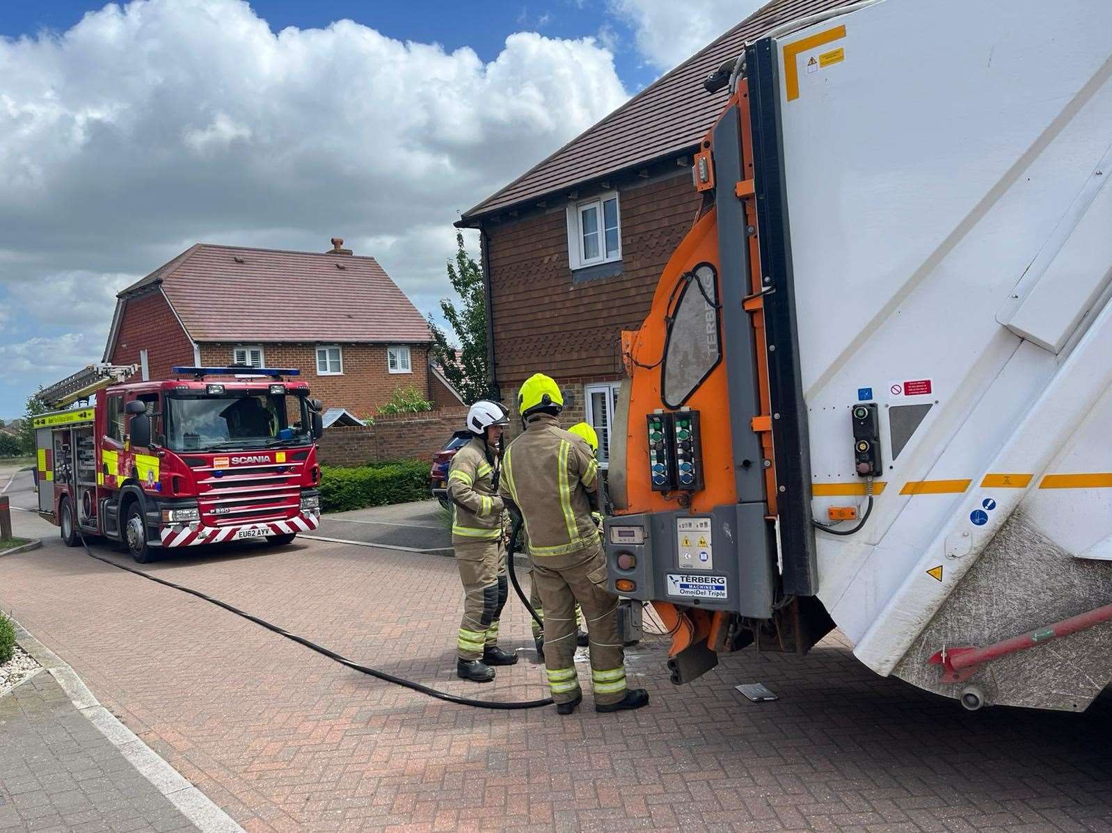 The Biffa crew and Kent Fire and Rescue have been recognised for their quick thinking. Picture: Swale Council