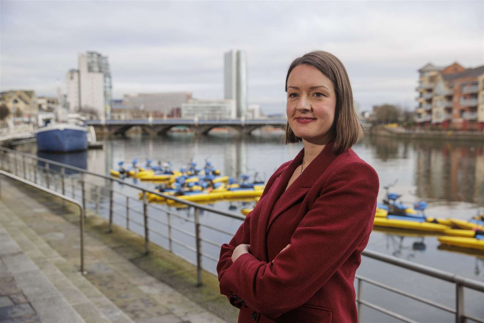 Alice Mansergh, chief executive designate of Tourism Ireland, at the launch of their 2024 marketing plan, at the ICC Belfast (Liam McBurney/PA)