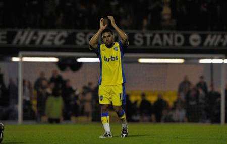 Andy Barcham thanks the travelling Gills fans after his side's 1-0 defeat at Southend United