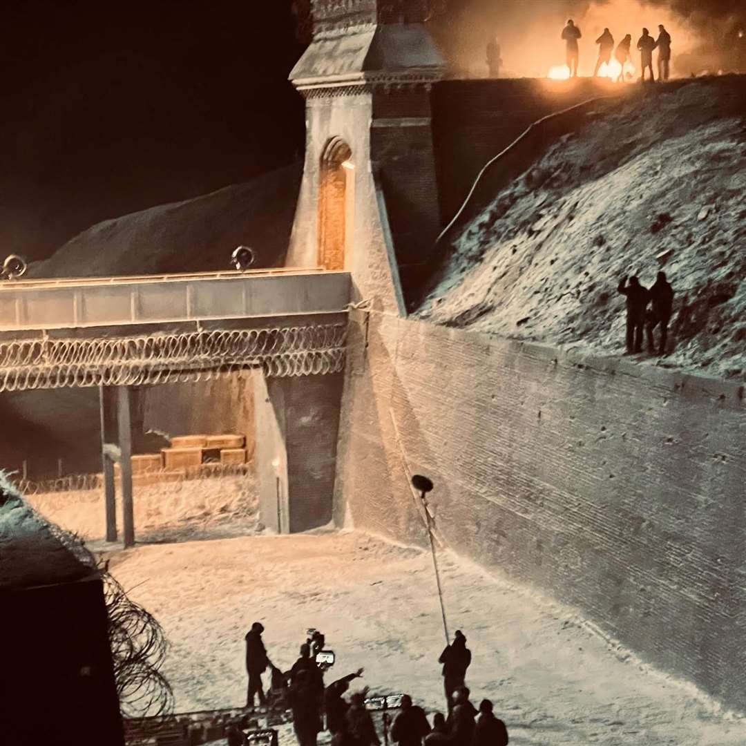 A night shoot for the latest Marvel film, at The Citadel in Dover