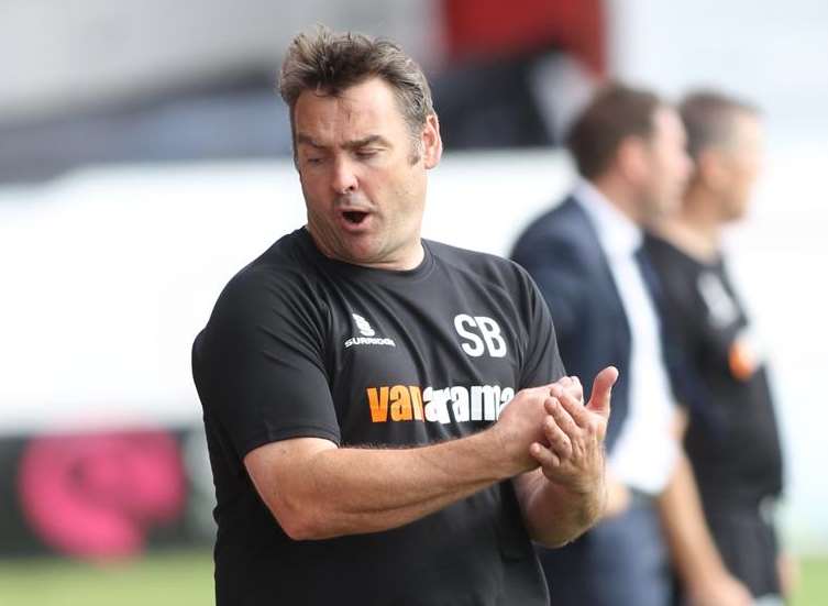 Ebbsfleet United manager Steve Brown Picture: John Westhrop