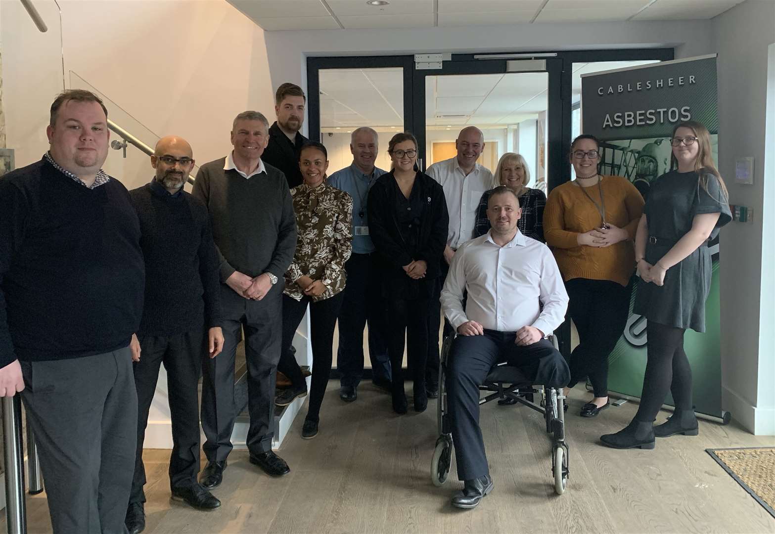 Sean Hasler with his colleagues at Cablesheer Group in Orpington (7717909)