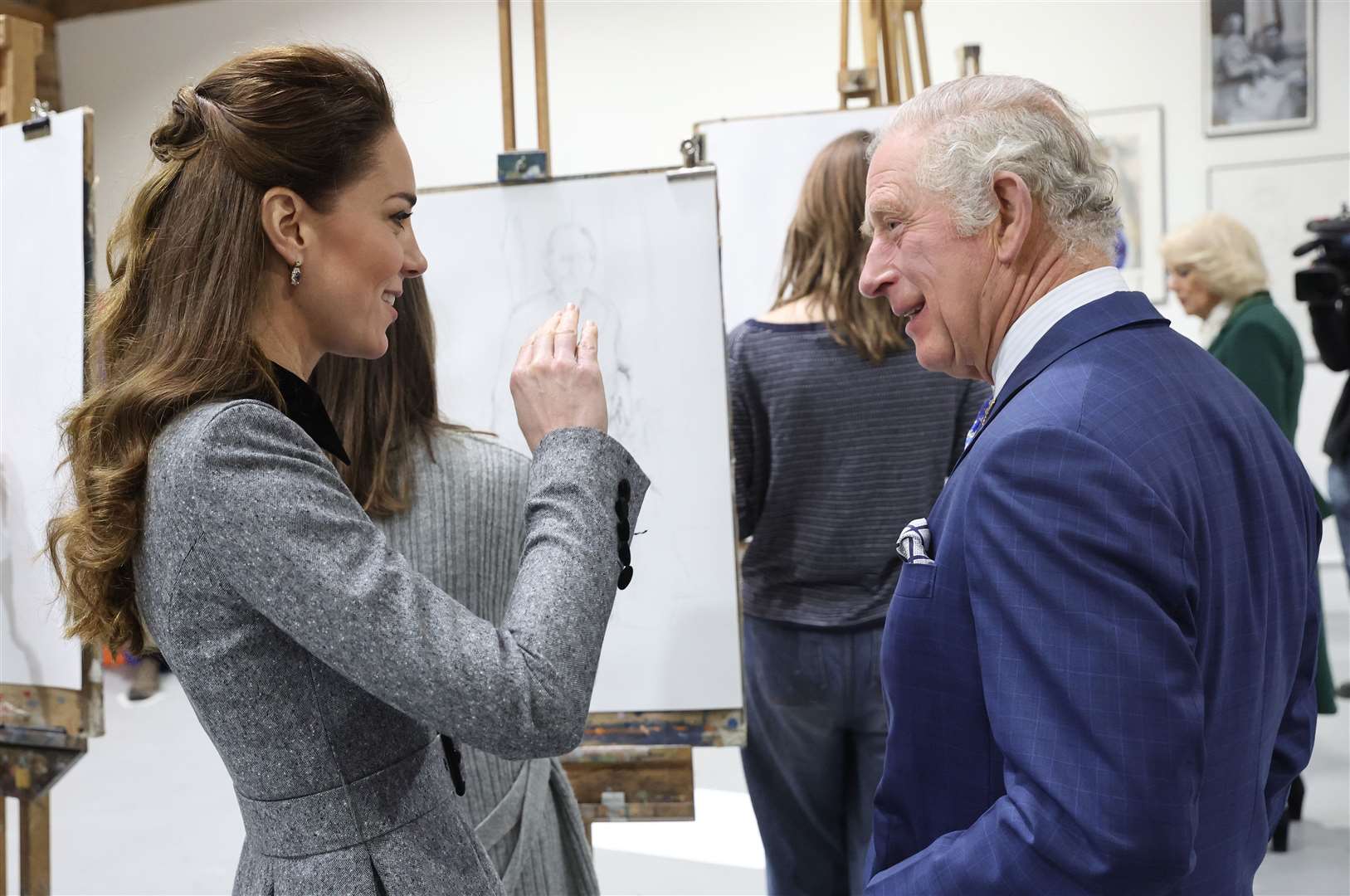 Kate and Charles in conversation on an engagement together in 2022 (Chris Jackson/PA)