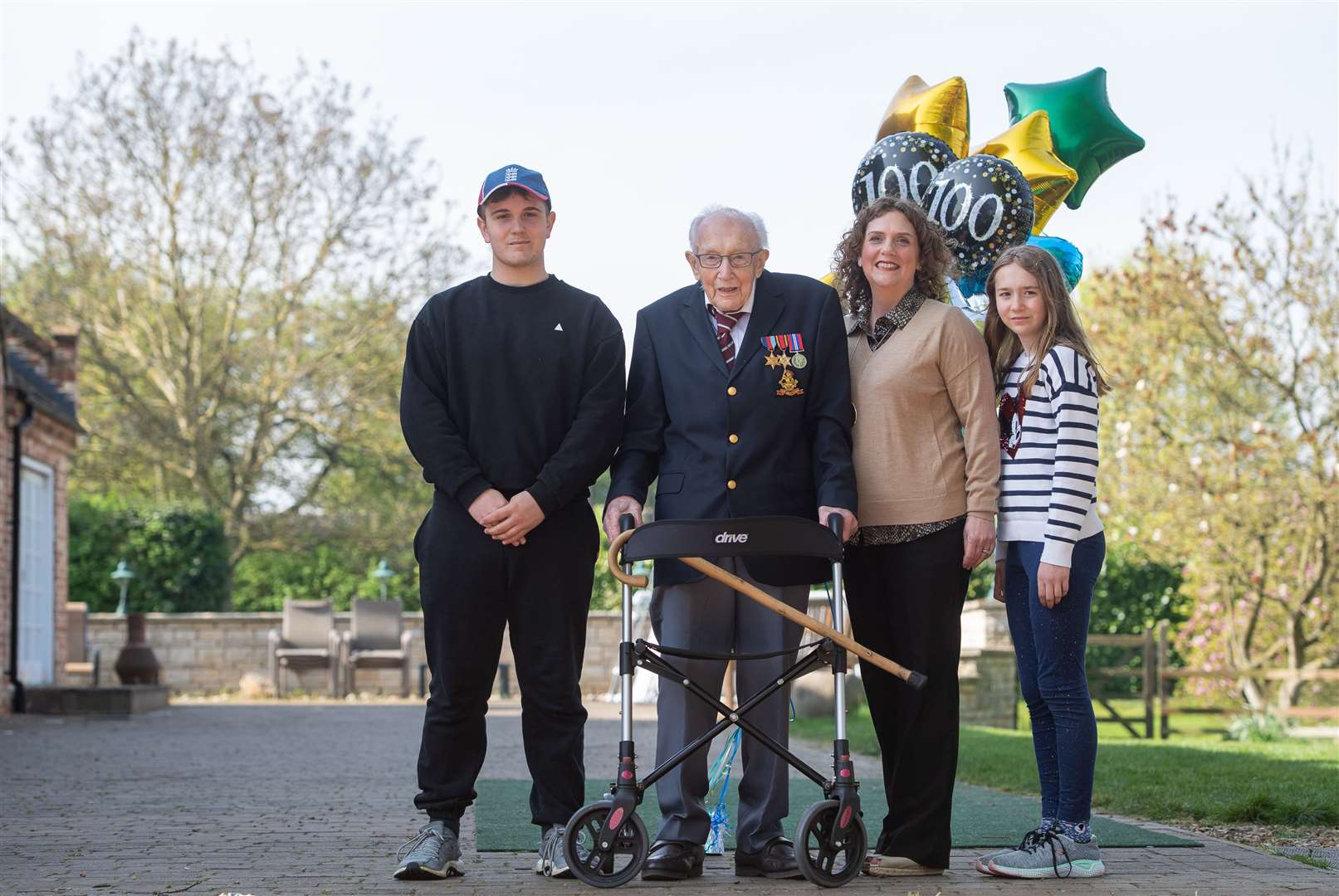 The veteran’s charity walk captured the public’s imagination (Joe Gidden/PA)