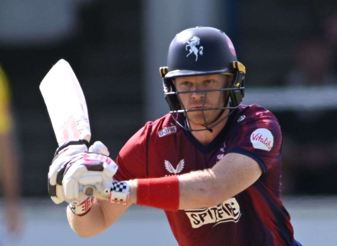 Sam Billings - Kent Spitfires’ skipper lifted the International League T20 trophy with his Dubai Capitals side, winning Sunday’s final. Picture: Barry Goodwin