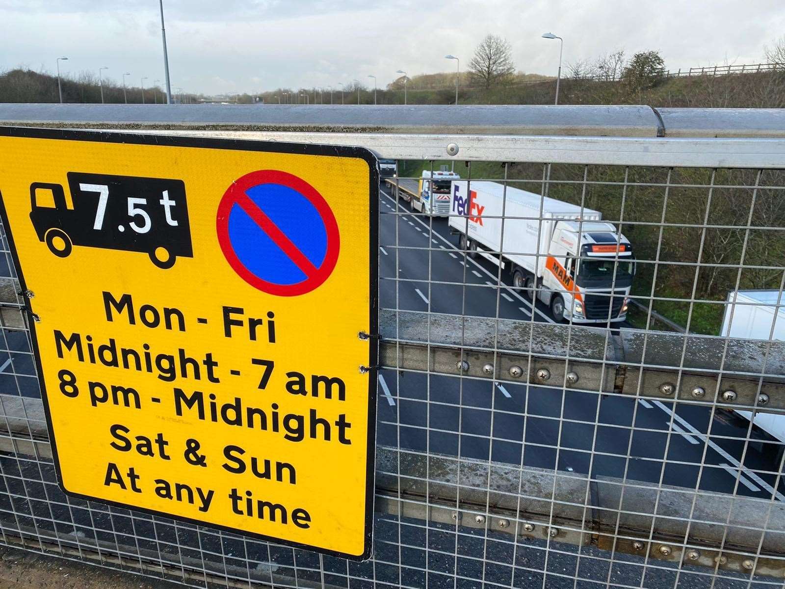 Lorries queue at Eurotunnel last week. Picture: Barry Goodwin