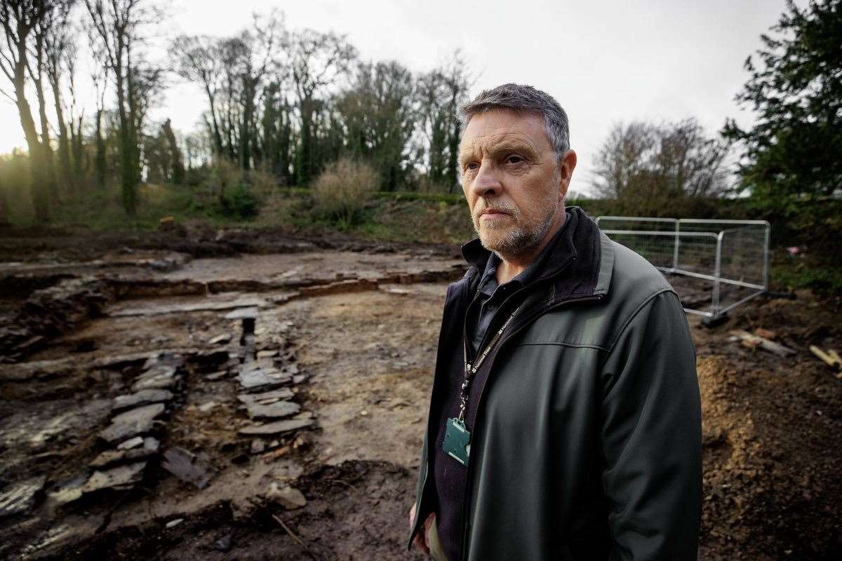 Malachy Conway, the National Trust’s regional archaeologist for Northern Ireland, at the site of the discovery at Castle Ward (Liam McBurney/PA)