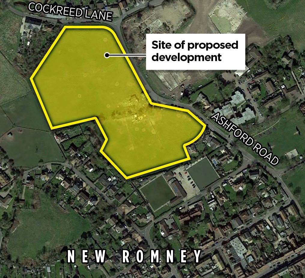 Site of the proposed development in New Romney