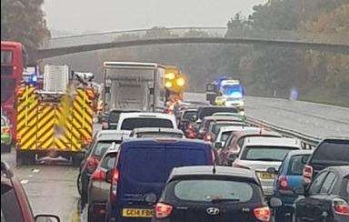 Emergency services at the scene of a car crash. Picture: Shaun Dunn