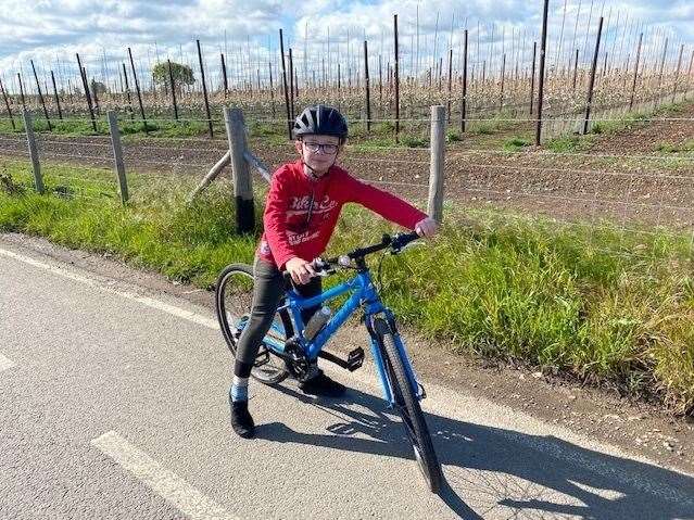 Harry Pledger has cycled the distance from his home to London's Nightingale Hospital to raise money for the NHS