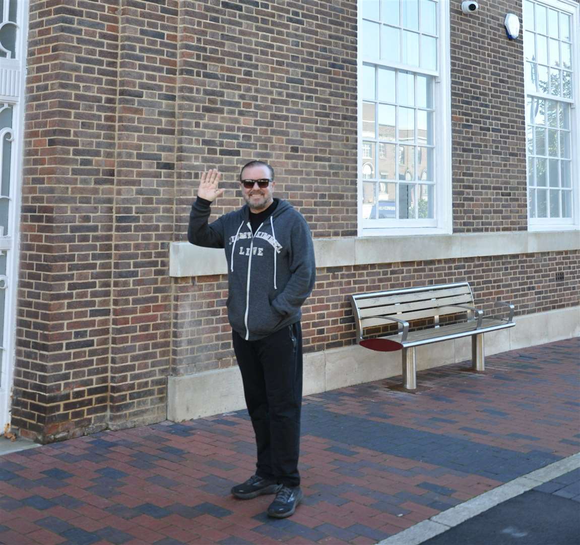 Ricky Gervais at The Amelia Scott centre. Image: Gary Lewis