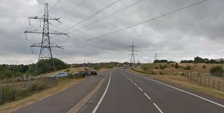 The crash happened in Swale Way, Sittingbourne, at around 9.45pm