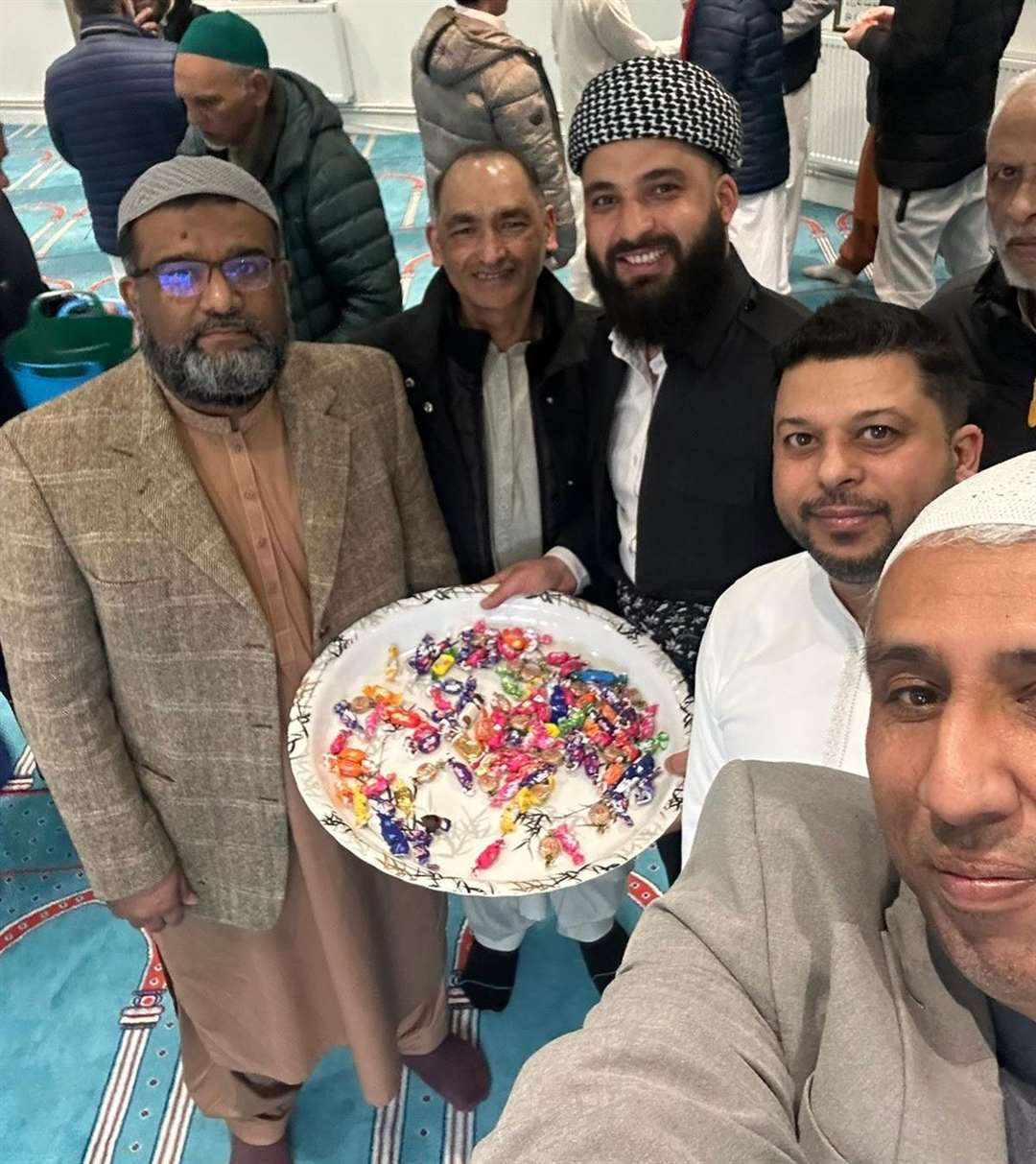 Eid prayers at Gravesend Central Mosque this morning. Picture: Bilal Farooq