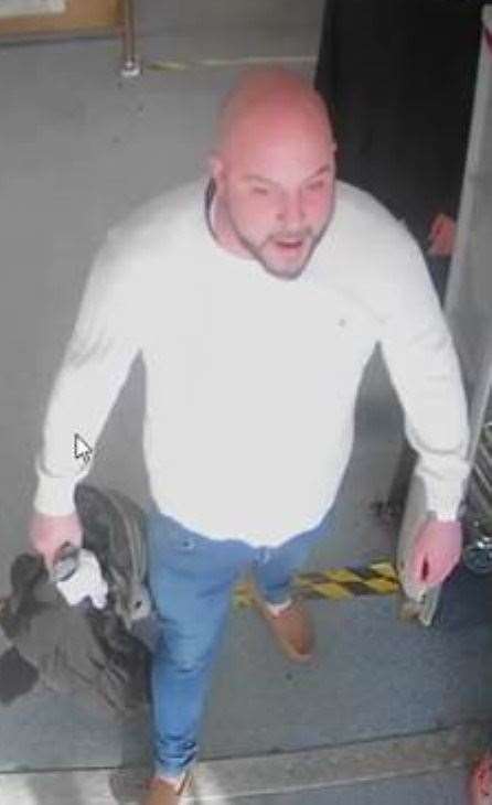 Police want to talk to this man in connection to an assault. Photo: Kent Police