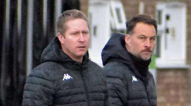 Folkestone joint-head coaches Roland Edge and Micheal Everitt. Picture: Randolph File