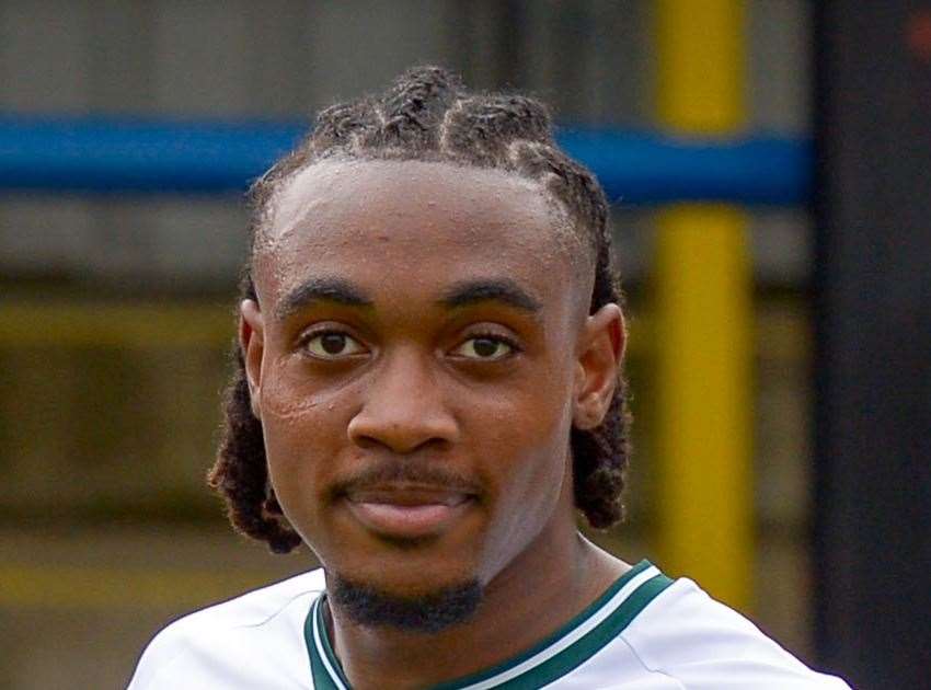 Roman Charles-Cook - was red-carded in the early stages of Dover’s 2-0 FA Trophy first round defeat at home to Sittingbourne on Saturday. Picture: Stuart Watson