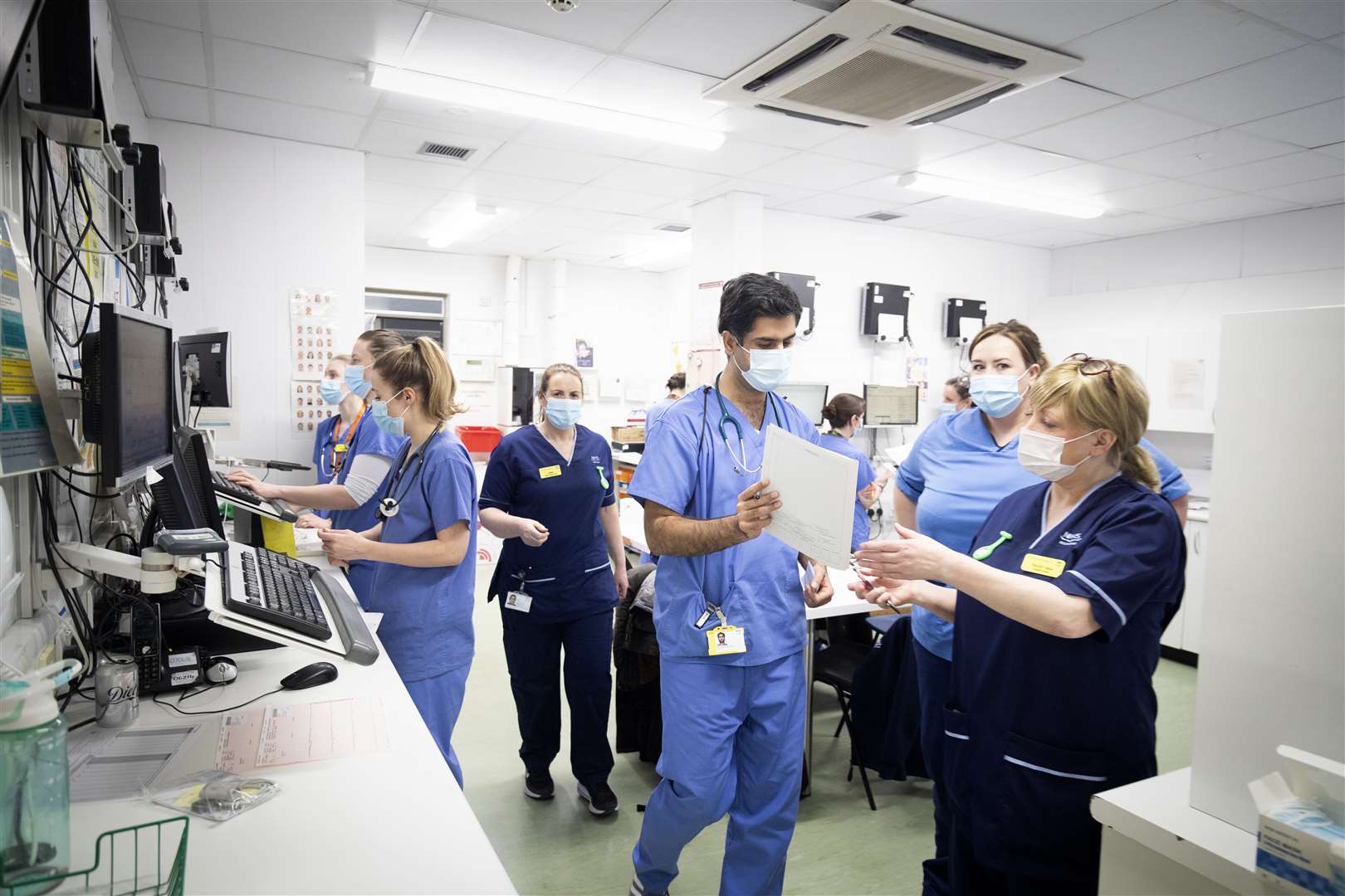 Medics have told of their exhaustion at dealing with Covid patients since March (Jane Barlow/PA)