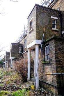 The rear of Regency Close, formerly Dockyard Terrace