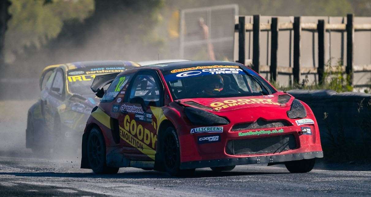 Adisham's Tristan Ovenden in action at Mondello Park. Picture: British Rallycross/Paddy McGrath