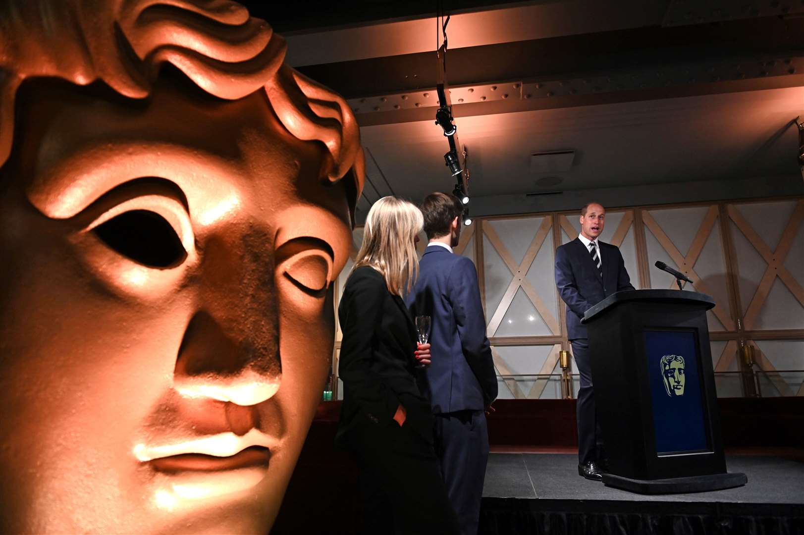 The Duke of Cambridge speaks at Bafta Piccadilly, London, in 2019 (Daniel Leal-Olivas/PA)