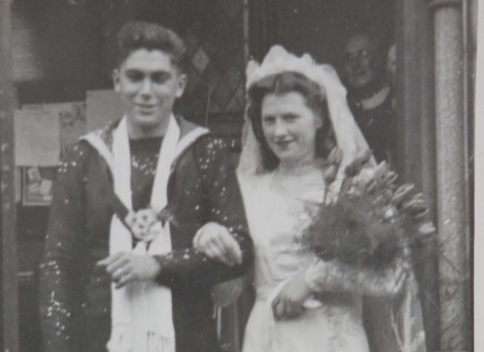 David and Enid Janaway on their wedding day in 1949