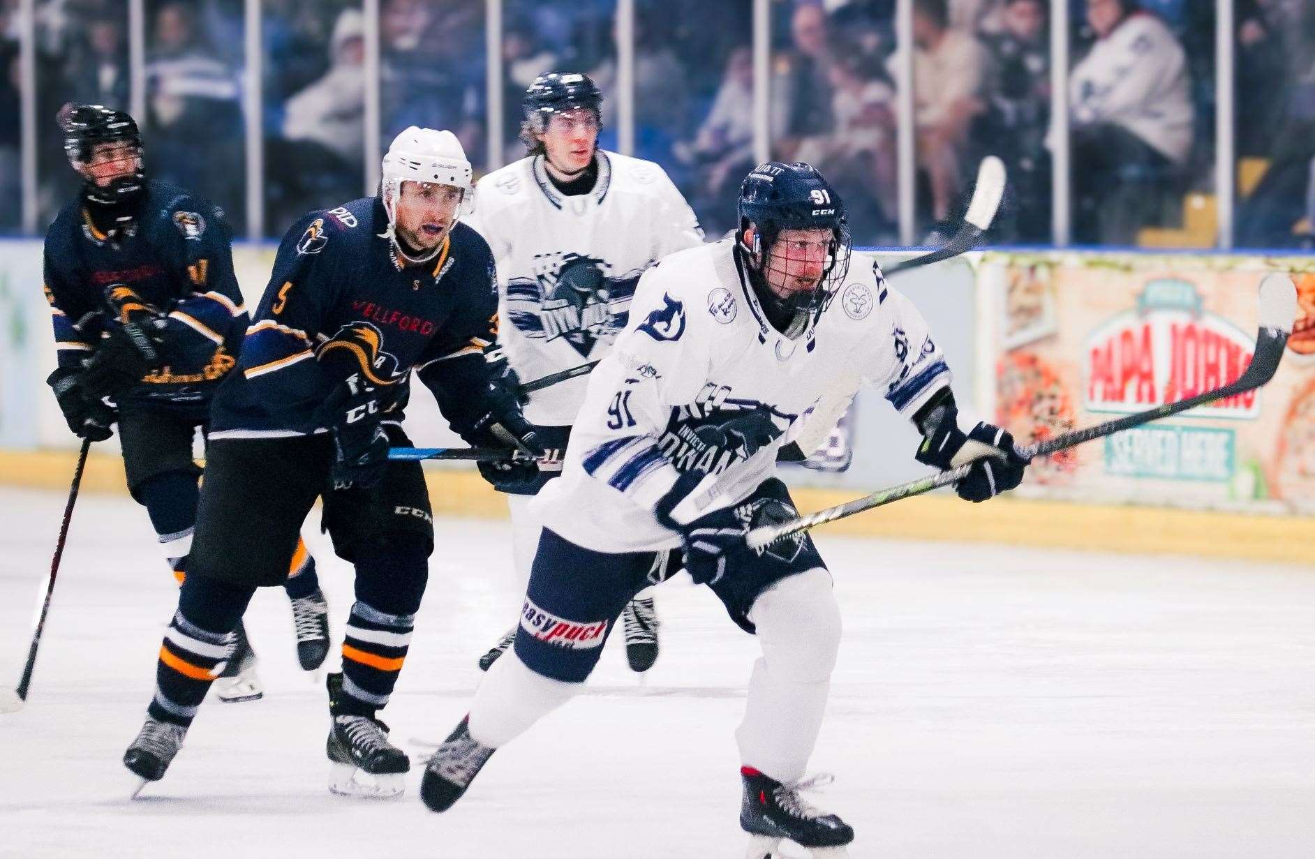 Match action from Invicta Dynamos' 4-3 defeat to Romford Buccaneers, October 5 2024 MUST CREDIT Picture: David Trevallion