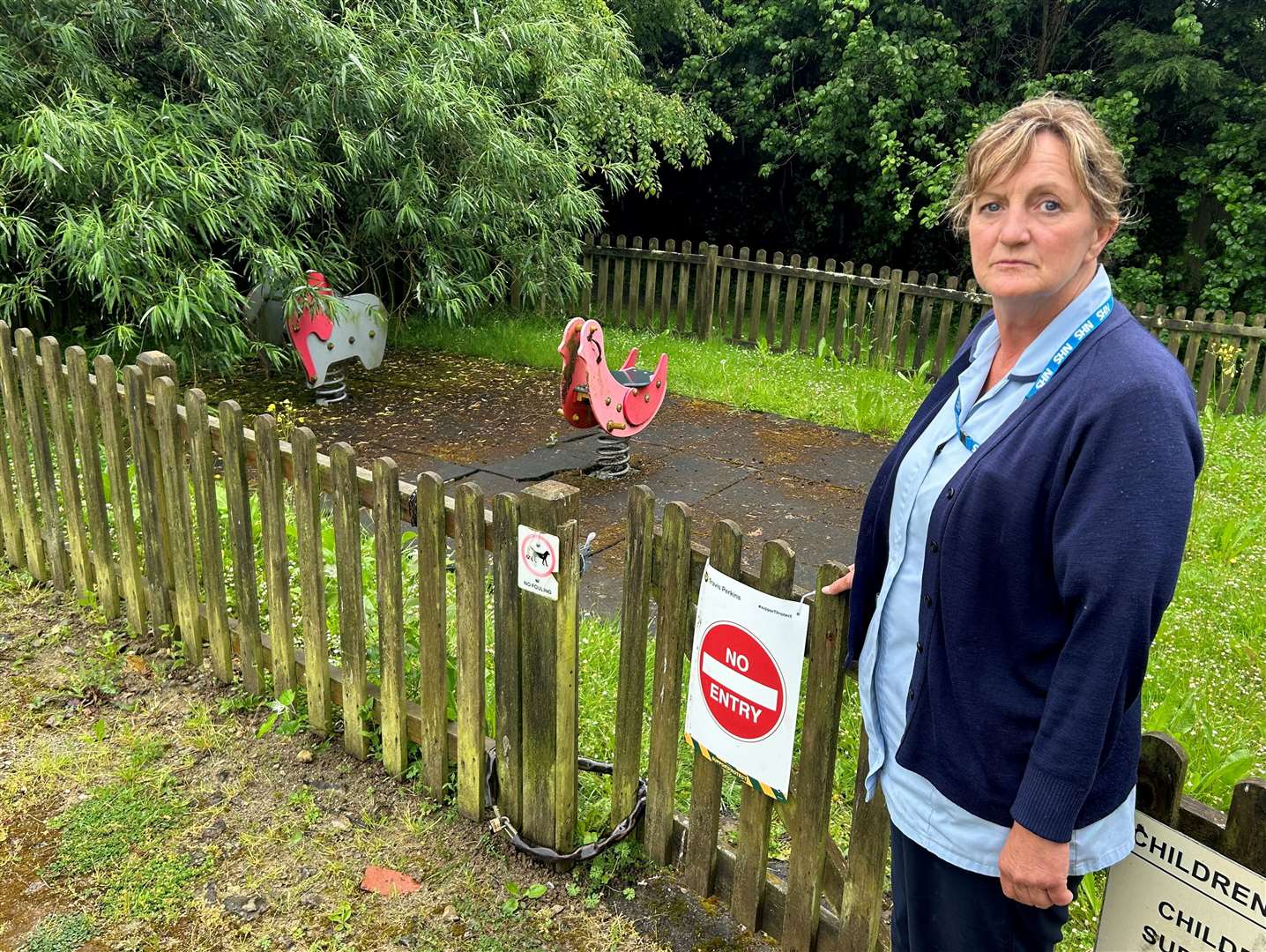 Christine Curtis says play areas at The Oaze in Whitstable have been neglected