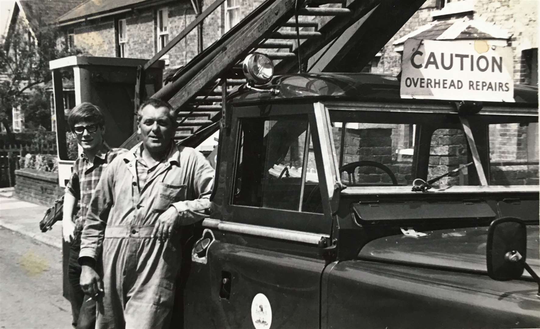 Mr Lewry, pictured left, in the 1960s with a colleague. Picture from Rod Lewry