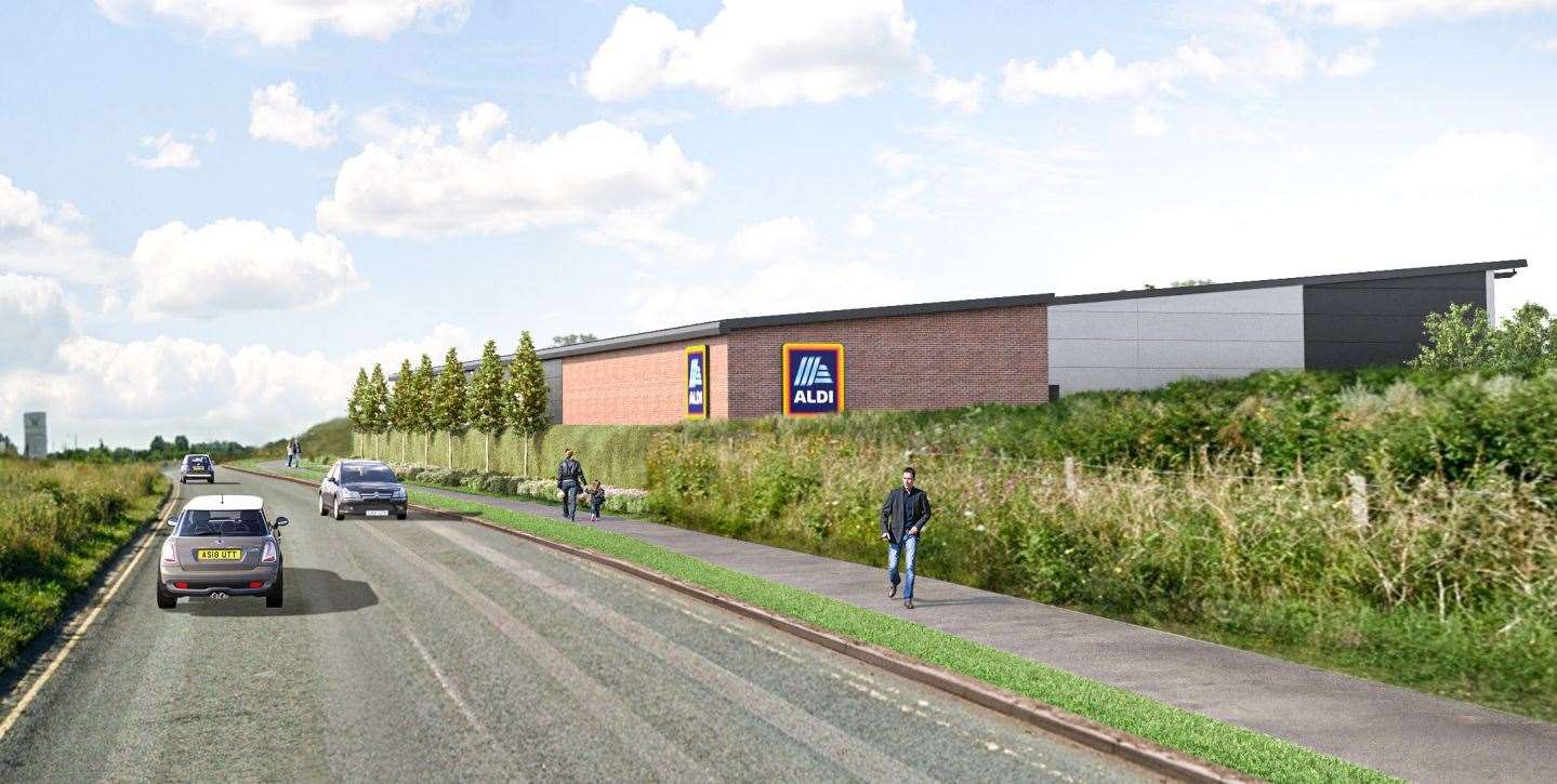 Plans for an Aldi store on Waterbrook Park were approved in 2022 - and now work can finally begin. Picture: Aldi