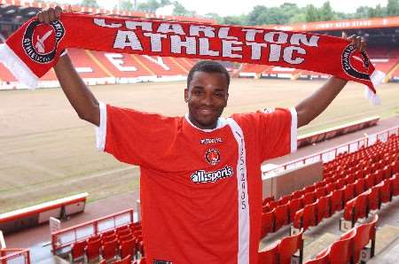 Darren Bent poses for the photographers after his move to The Valley. Picture: MATT WALKER