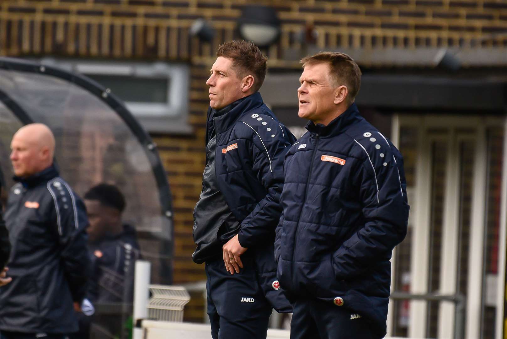 Dover manager Andy Hessenthaler and assistant Nicky Southall keen to give EFL players a chance to impress Picture: Alan Langley