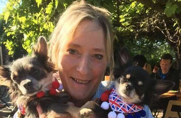 Tessa with her two chihuahuas Evie (left) and Ava (right). Picture: Tessa Burr